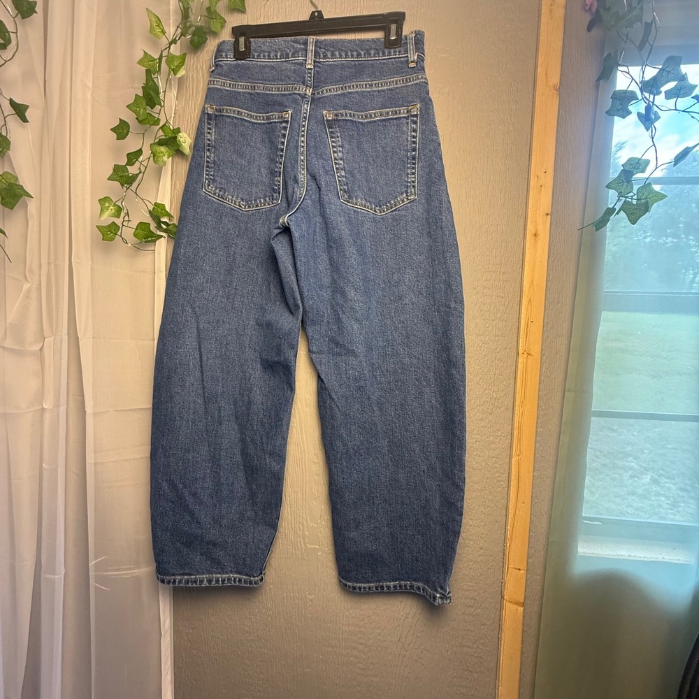 Everlane The Way-High Curve Jeans Organic Cotton Barrel Leg 28R *note faint spot - Picture 3 of 10